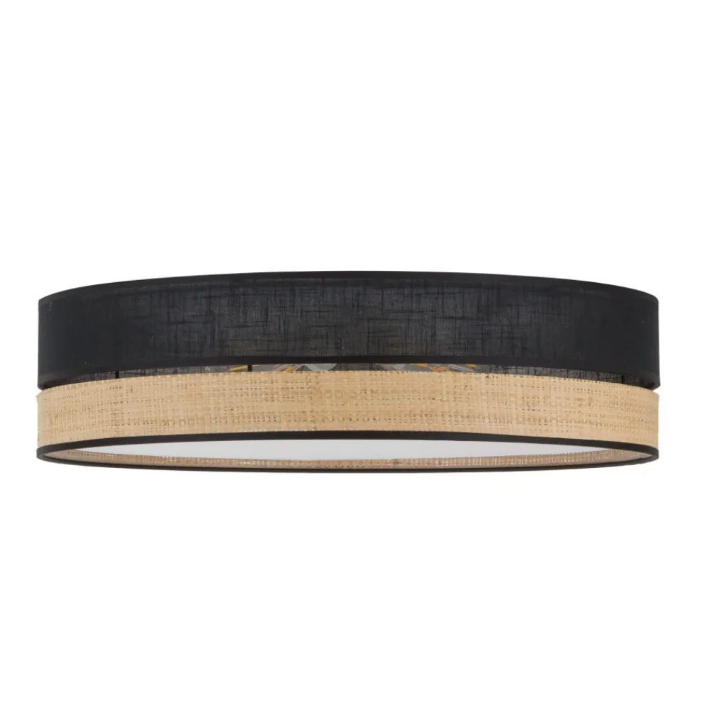 Plafon Sufitowy PAGLIA Czarny Boho Abażur 4xE27 45cm * TK Lighting