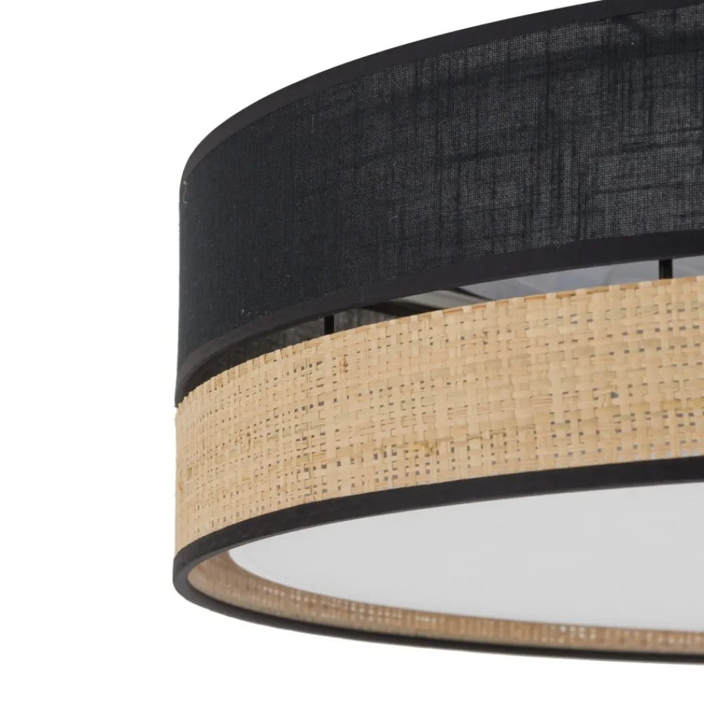 Plafon Sufitowy PAGLIA Czarny Boho Abażur 4xE27 45cm * TK Lighting