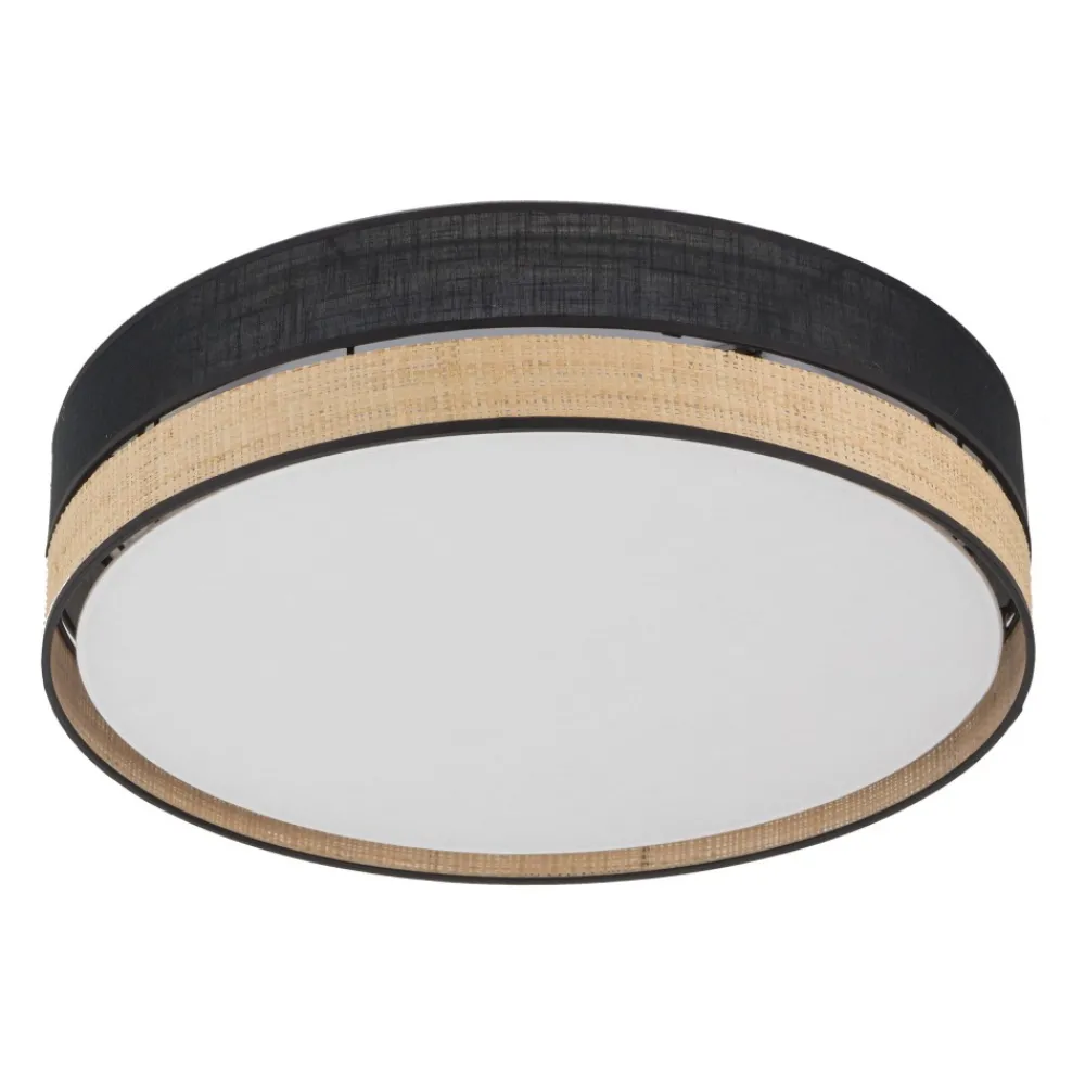 Plafon Sufitowy PAGLIA Czarny Boho Abażur 4xE27 45cm * TK Lighting