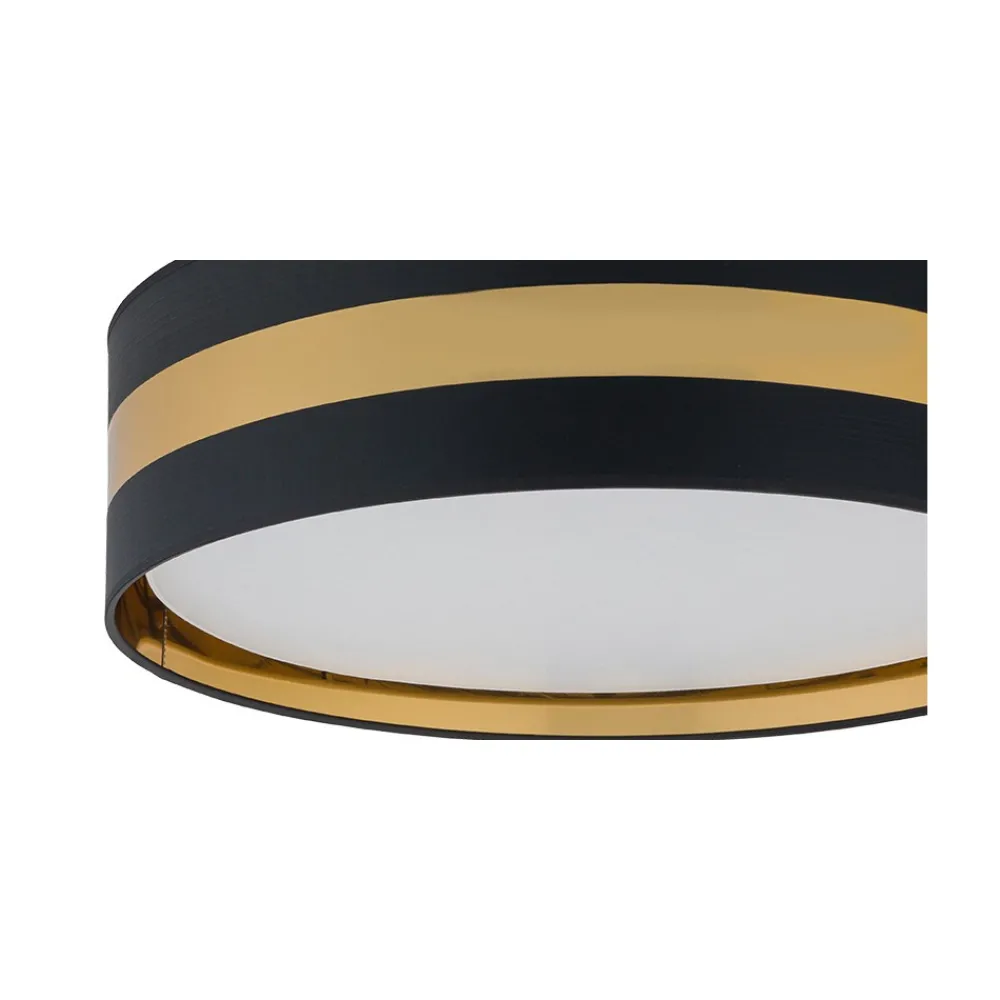 Plafon Sufitowy PARIS Czarny Złoty Abażur 4xE27 60cm * TK Lighting Clearance