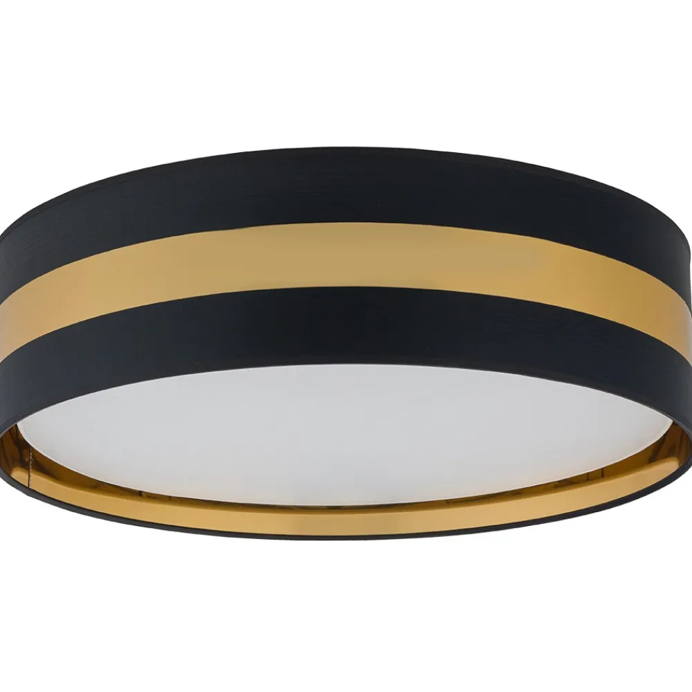Plafon Sufitowy PARIS Czarny Złoty Abażur 4xE27 60cm * TK Lighting Clearance