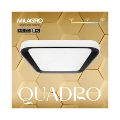 Plafon Sufitowy QUADRO Biały Czarny 38W LED 40cm * Eko-light
