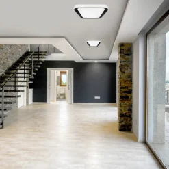 Plafon Sufitowy QUADRO Biały Czarny 38W LED 40cm * Eko-light