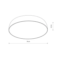 Plafon Sufitowy SATELLITE Szary 10xE27 78cm * Nowodvorski Outlet