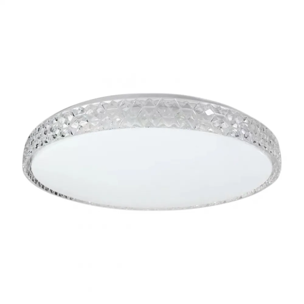 Plafon Sufitowy SHINY Biały Srebrny 34W LED 49cm * Eko-light Online