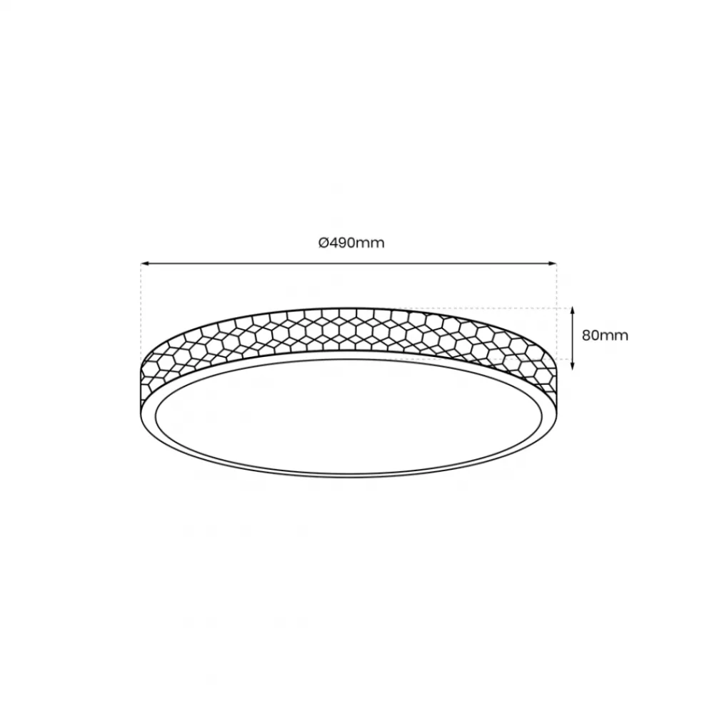 Plafon Sufitowy SHINY Biały Srebrny 34W LED 49cm * Eko-light Online