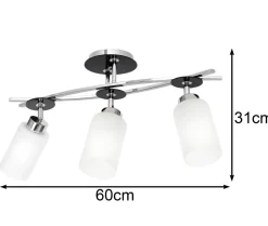 Plafon sufitowy Tokio potrójny biały E27 * Luminex