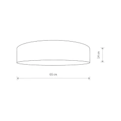Plafon Sufitowy TURDA Biały Brązowy Abażur 4xE27 65cm * Nowodvorski Outlet