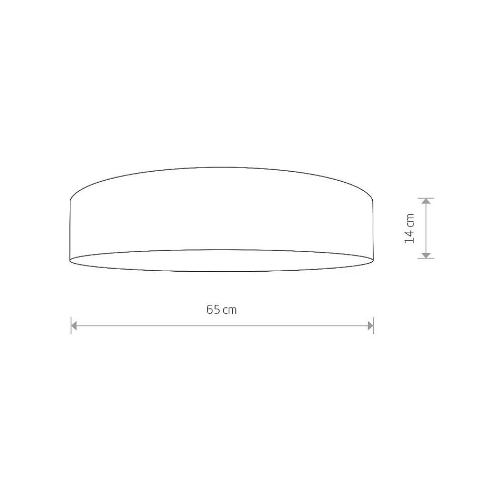 Plafon Sufitowy TURDA Biały Brązowy Abażur 4xE27 65cm * Nowodvorski Outlet