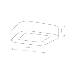 Plafon Zewnętrzny PUEBLA Czarny 12W LED 3000K IP54 20cm * Nowodvorski New