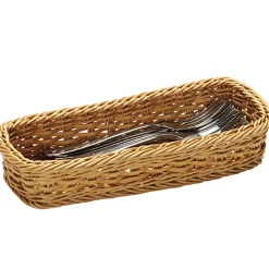 Pleciony koszyk na sztućce 28x12x6 cm