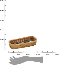 Pleciony koszyk na sztućce 28x12x6 cm