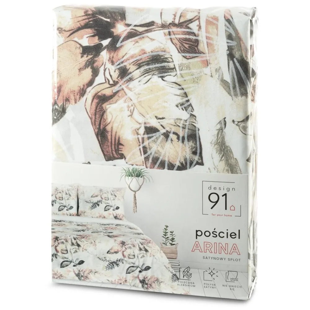Pościel ARINA 160x200 cm liście mikrofibra * EUROFIRANY B.B. Choczyńscy Sp.J. Discount