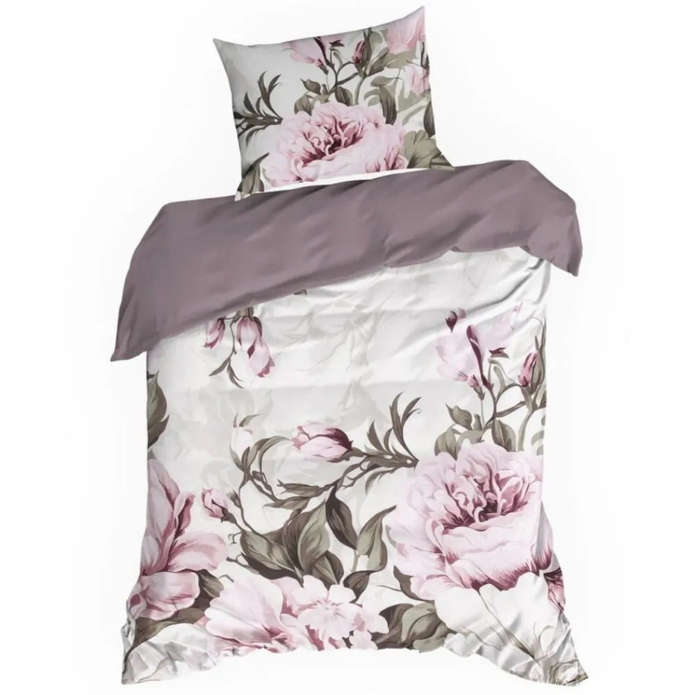 Pościel PEONY piwonie krem róż 140x200 cm bawełna * EUROFIRANY B.B. Choczyńscy Sp.J. New