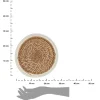 Podkładka na stół 30 cm beżowa z białą obwódką