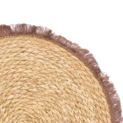 Podkładka na stół boho 38 cm czekoladowe frędzle