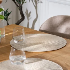 Podkładka na stół Braid Beige okrągła * Atmosphera Sale
