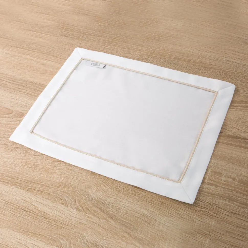 Podkładki MADELE 30x40 cm biały złoty komplet 4 szt.