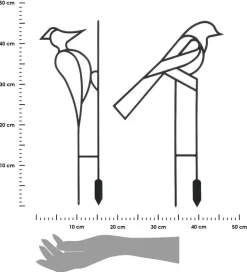 Podpórki do roślin Ptaki 2 szt 45 cm