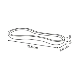Podstawka pod łyżkę 21,8 cm akacja