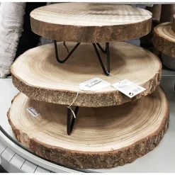 Podstawka drewniana na 3 nogach 40 cm * Excellent Houseware Sale