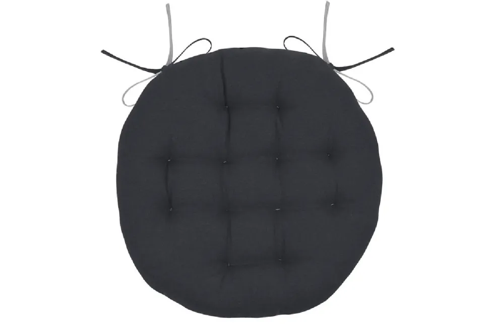Poduszka na krzesło DUO 38 cm antracytowa szara