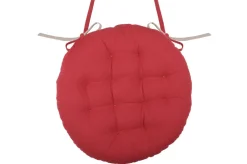 Poduszka na krzesło DUO 38 cm czerwona jasny beż