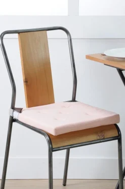 Poduszka na krzesło DUO 38x38 pudrowa jasnoszara