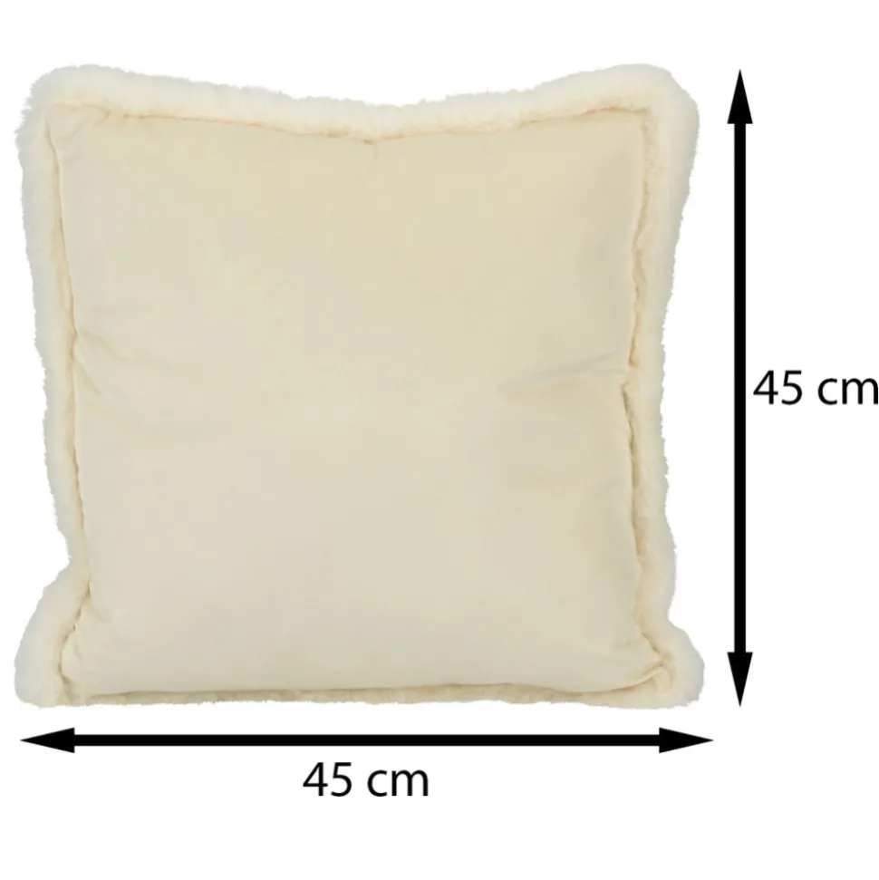 Poduszka Velvet biała 45x45 cm
