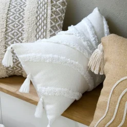 Poduszka BALMA WHITE 30x50 cm frędzle * STOF Clearance