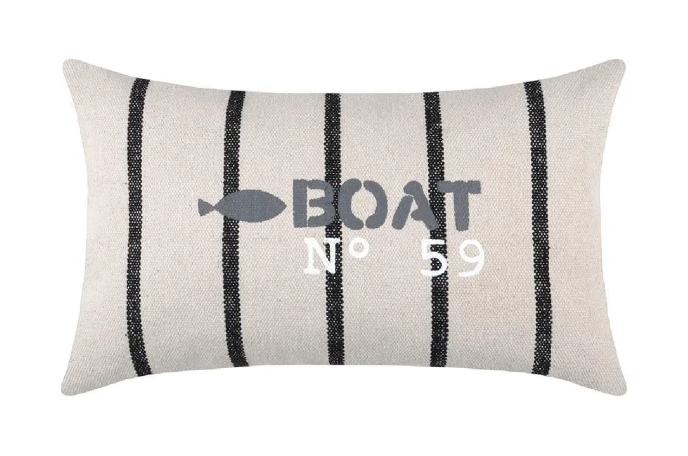 Poduszka BOAT NO 59 30x50 cm czarne pasy * STOF Outlet