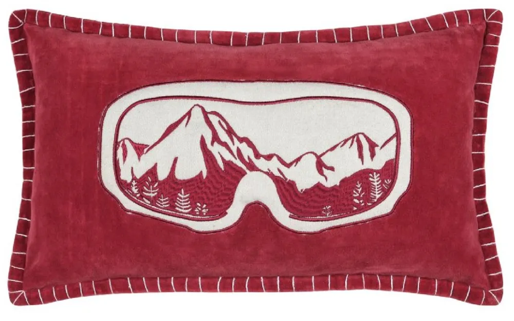 Poduszka CHAMONIX 30x50 gogle góry czerwona * STOF Hot