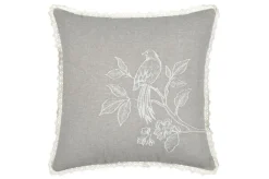 Poduszka CLARINE 40x40 ptak gałązka koronka * STOF Clearance