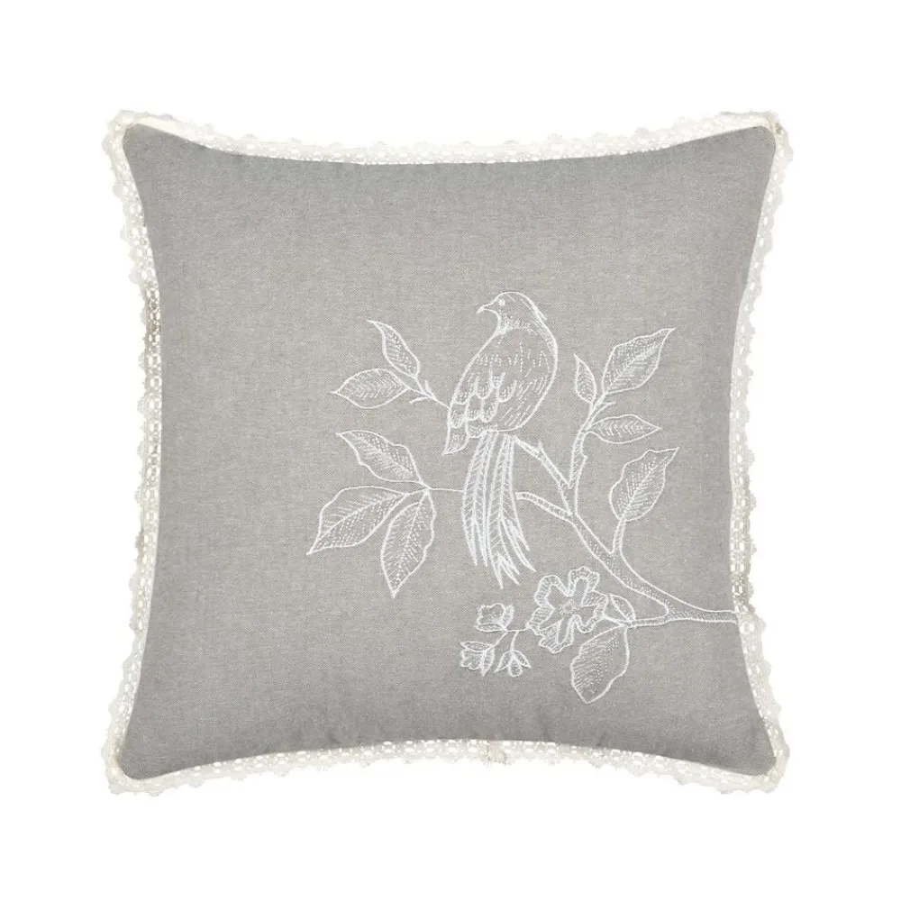 Poduszka CLARINE 40x40 ptak gałązka koronka * STOF Clearance