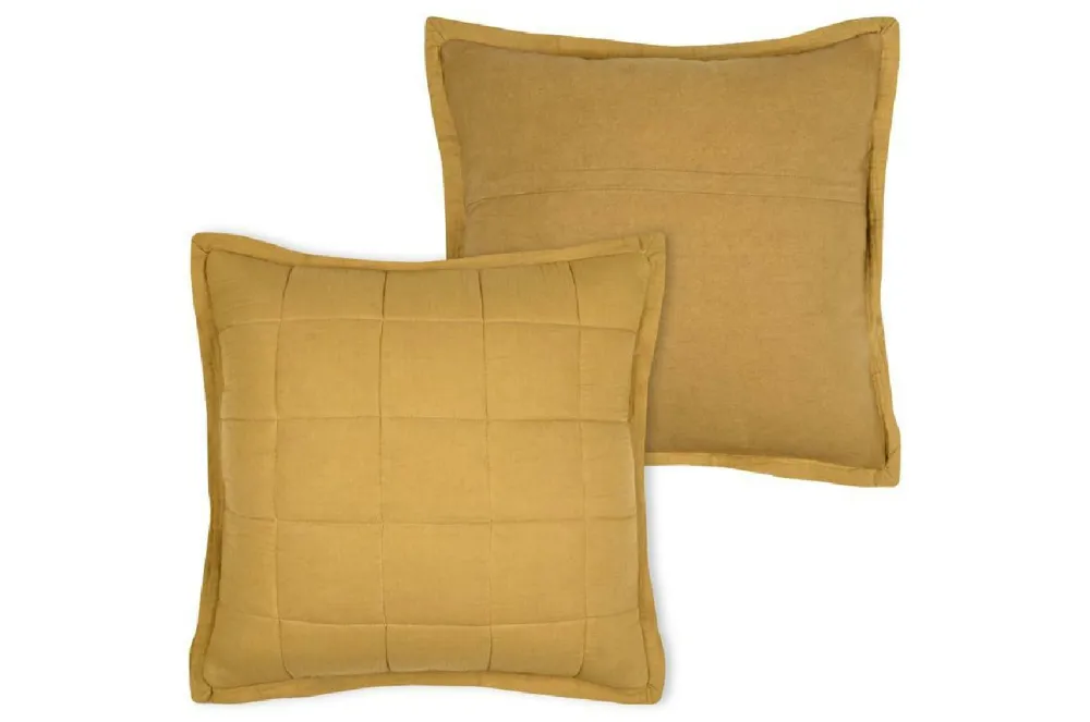 Poduszka ELLIE 45x45 musztardowa pikowana * STOF Clearance