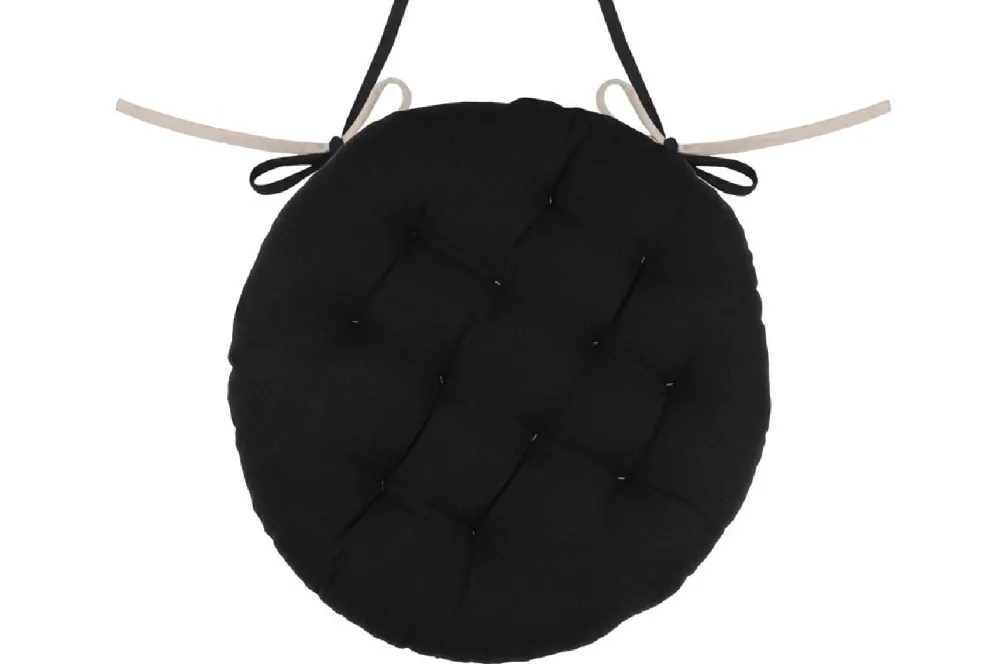 Poduszka na krzesło DUO 38 cm czarna jasny beż * STOF