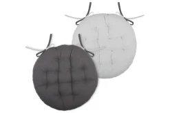 Poduszka na krzesło DUO 38 cm szara srebrna * STOF