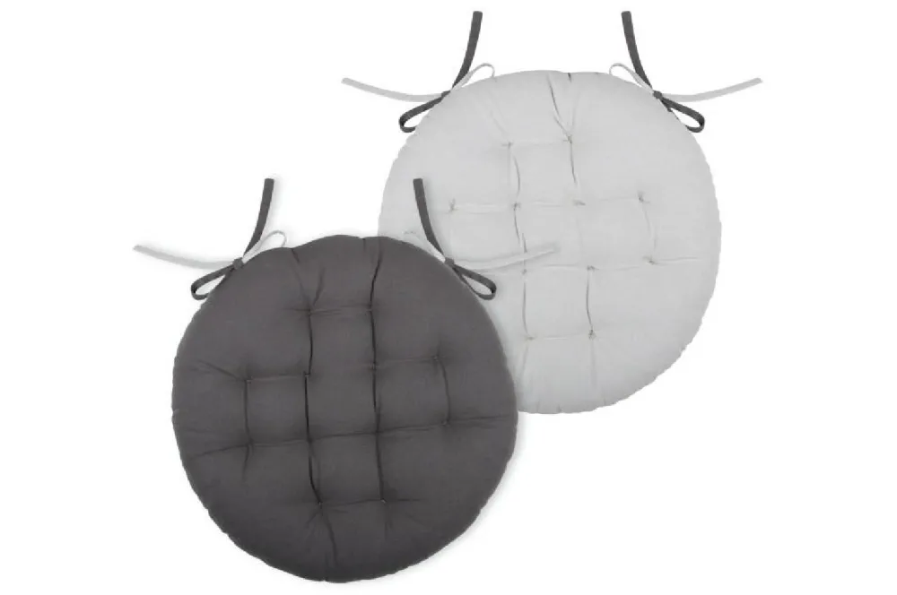 Poduszka na krzesło DUO 38 cm szara srebrna * STOF