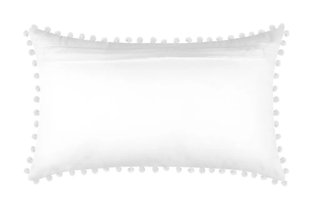 Poduszka SANCHEZ 30x50 biała pompony * STOF Discount