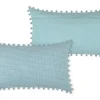 Poduszka SANCHEZ 30x50 niebieska pompony * STOF Outlet