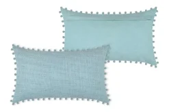 Poduszka SANCHEZ 30x50 niebieska pompony * STOF Outlet