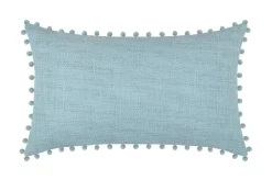 Poduszka SANCHEZ 30x50 niebieska pompony * STOF Outlet