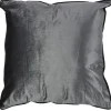 Poduszka welurowa srebrna 45x45 cm * H&S Decoration New
