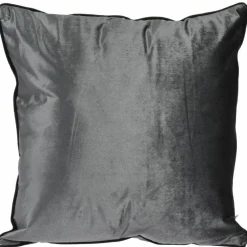Poduszka welurowa srebrna 45x45 cm * H&S Decoration New