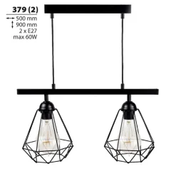 Podwójna lampa wisząca Diamante * Bodek Online