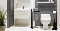 Podwójny wieszak łazienkowy Raspo Black * TENDANCE Clearance
