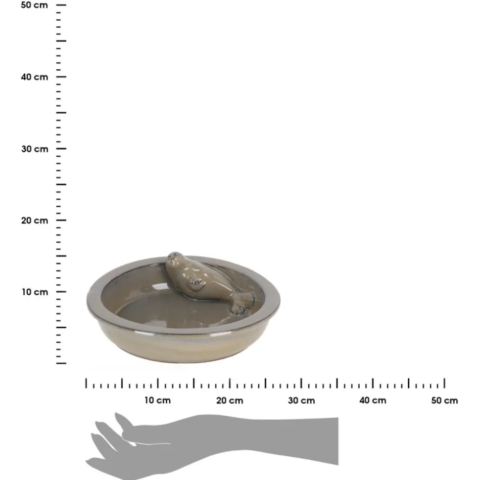 Poidełko dla ptaków ceramiczne z foką