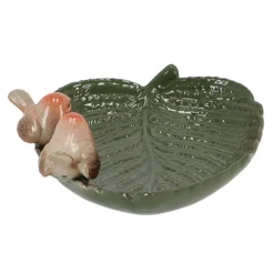 Poidełko dla ptaków Liść ceramiczny