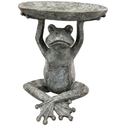 Poidełko ogrodowe z żabą h29,5 cm