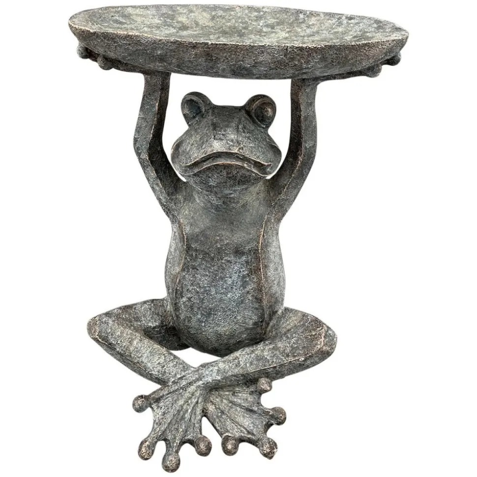 Poidełko ogrodowe z żabą h29,5 cm